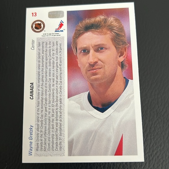 #4 Wayne Gretzky upper deck 92 Canada cup - Picture 2 of 2